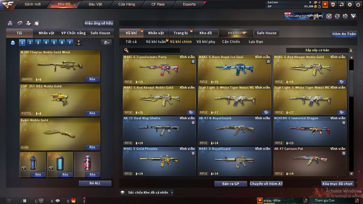 shop acc cf uy tin gia re